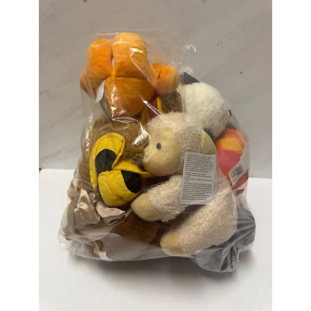 Large Mixed Plush Lot GUND Panda Fox Lamb Dog Teddy Bear Stuffed Animals